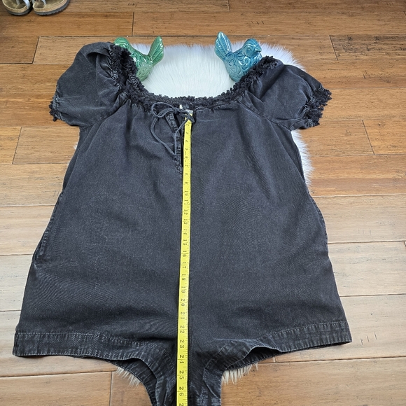 We The Free Free People Daisy Denim Black Romper XL - Picture 12 of 16